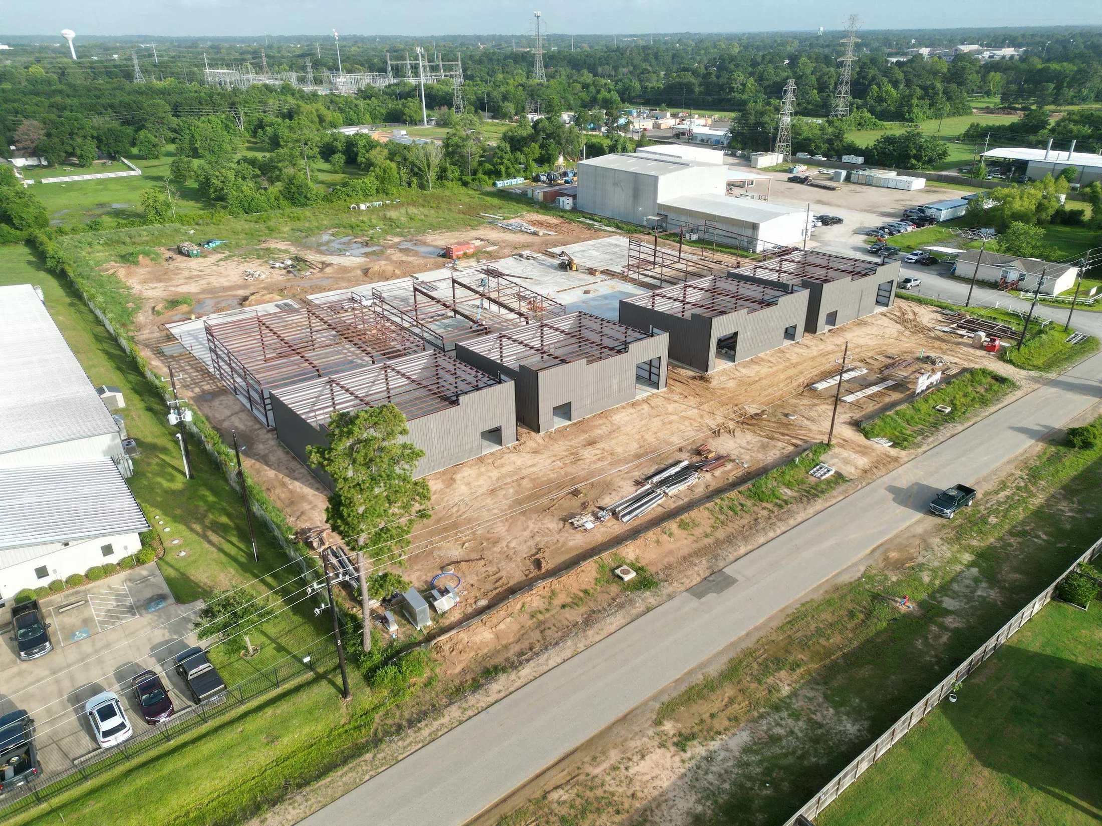 Steel framing and exterior wall progress at Republic Business Park