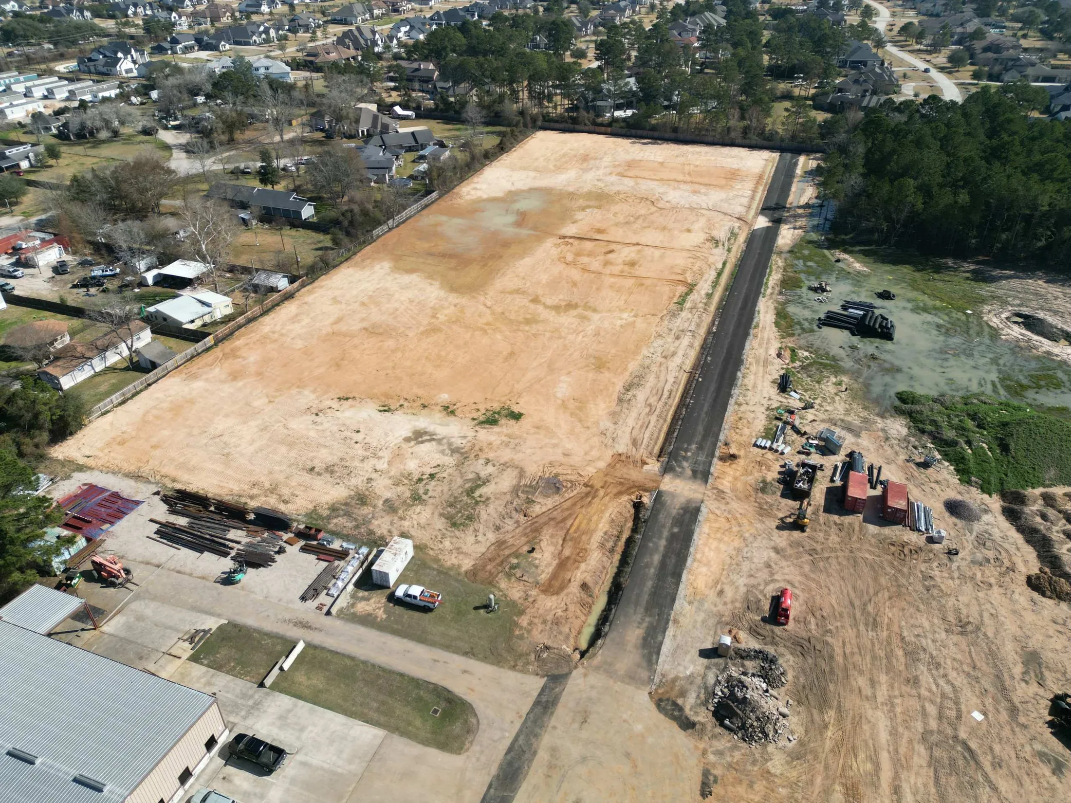 Prepared Telge 1C building area and new internal access road